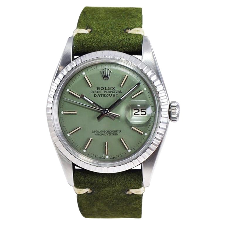Rolex Stainless Steel Datejust Custom Finished Dial, Circa 1960's