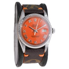 Rolex Stainless Steel Datejust Custom Made Dial, circa 1960's with Vuitton Strap