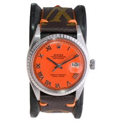 Rolex Stainless Steel Datejust Custom Made Dial, circa 1960's with Vuitton Strap