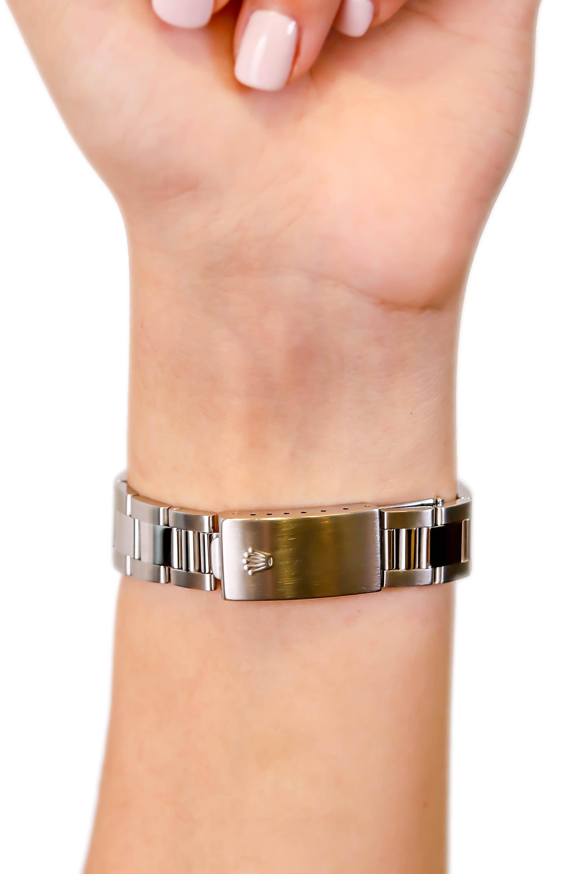 Rolex Stainless Steel Datejust Diamond Bezel Automatic Wristwatch Men's en vente 2