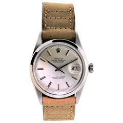 Retro Rolex Stainless Steel Datejust Perpetual Wind Watch