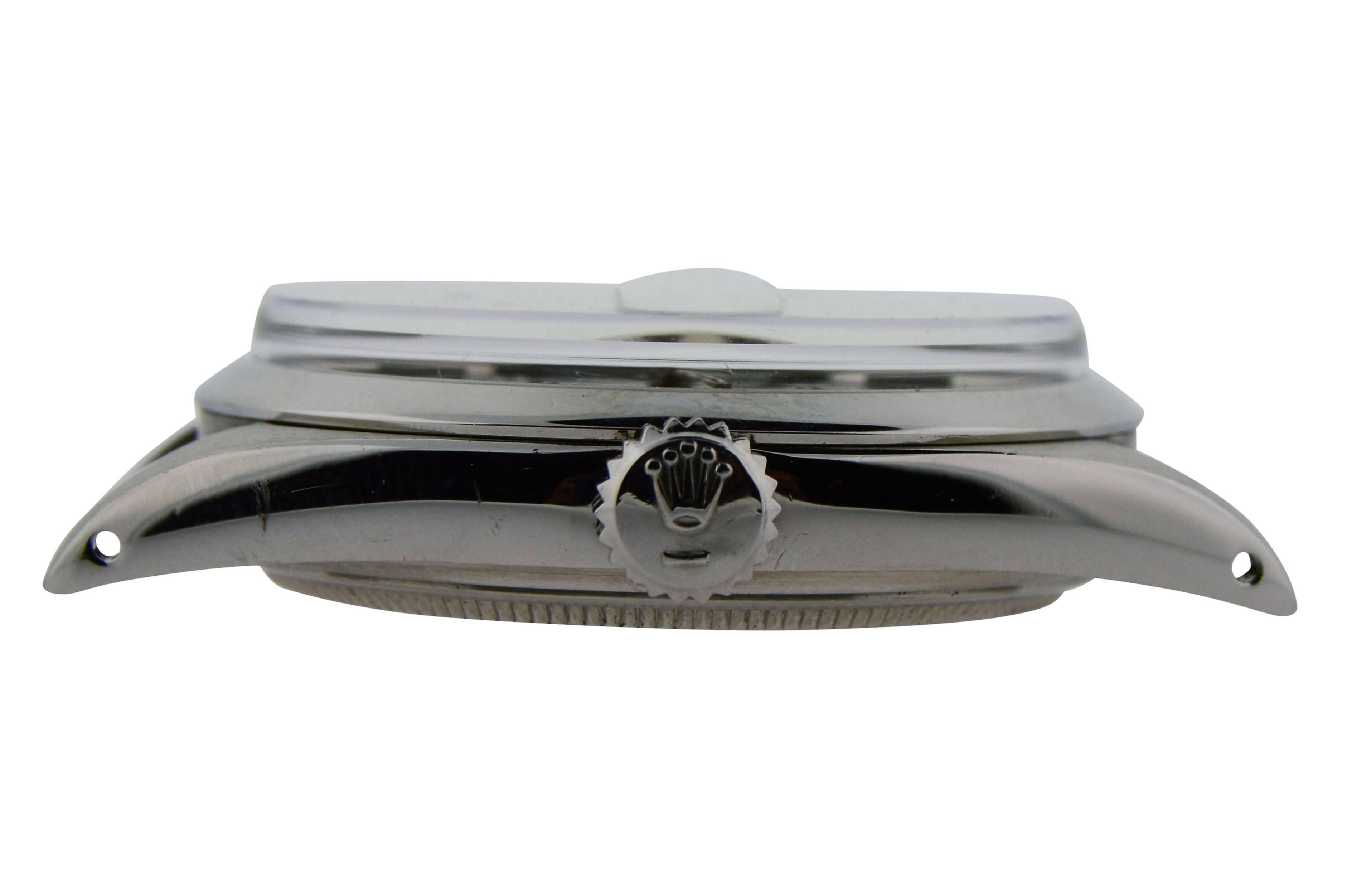Rolex Montre Datejust en acier inoxydable avec cadran en diamant rouge personnalisé, réf. 1603, datée de 1977 Unisexe en vente