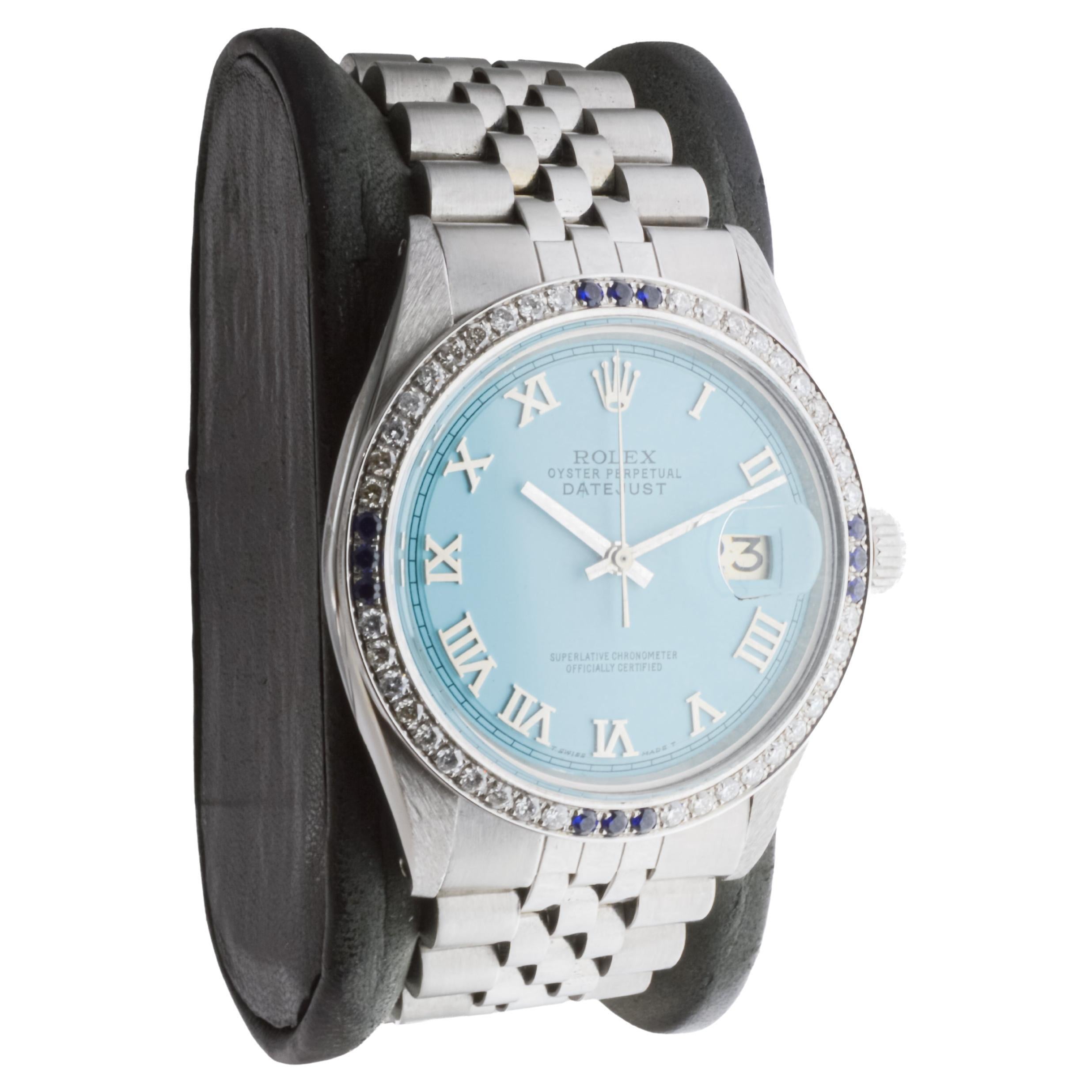 FACTORY / HOUSE: Rolex Watch Company
STYLE / REFERENCE: Oyster Perpetual Datejust / Reference 1601
METAL / MATERIAL: Stainless Steel
CIRCA / YEAR: 1960's
DIMENSIONS / SIZE: Length 43mm X Diameter 36mm
MOVEMENT / CALIBER: Perpetual Winding / 26