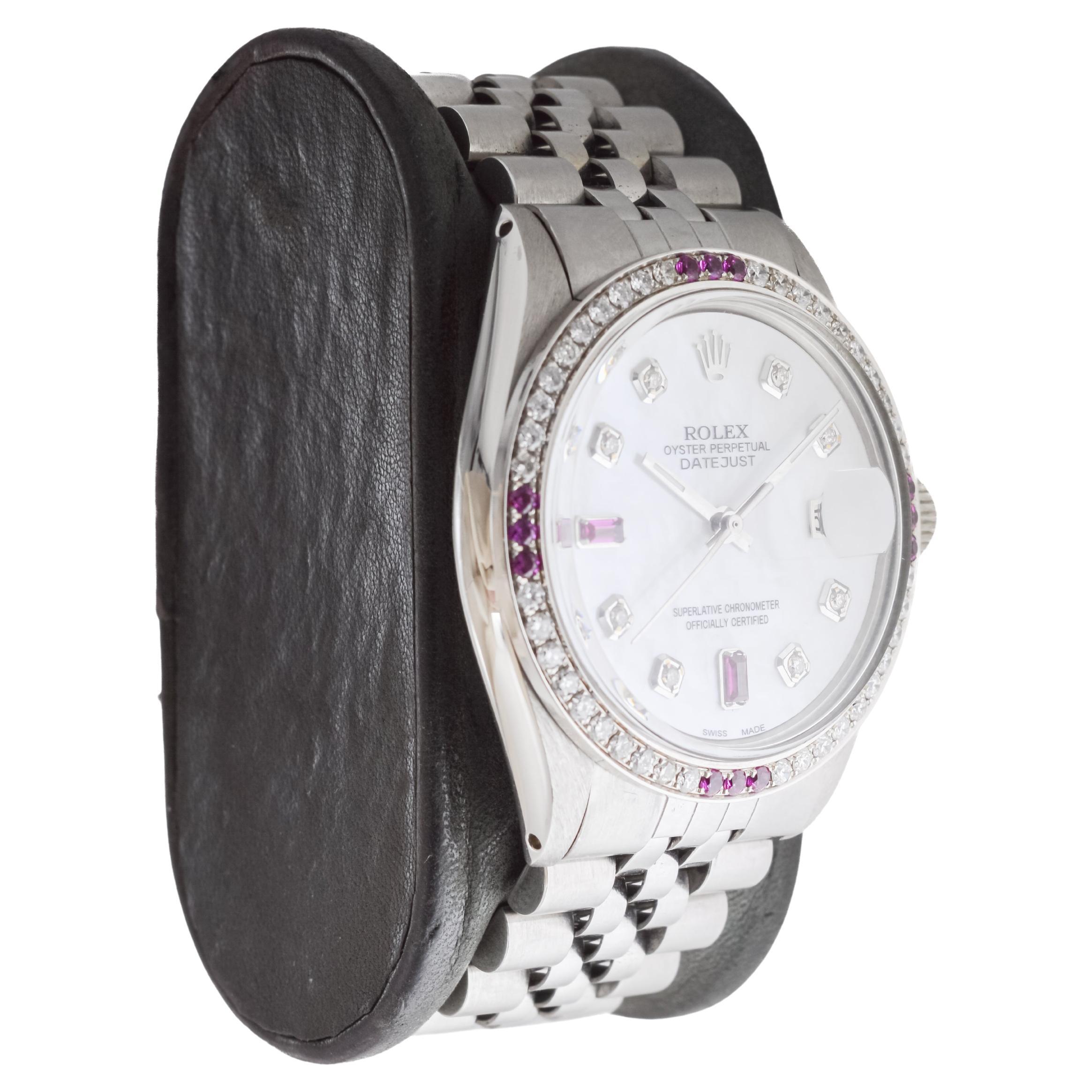 FACTORY / HOUSE: Rolex Watch Company
STYLE / REFERENCE: Datejust / Reference 1601
METAL / MATERIAL: Stainless Steel
CIRCA / YEAR: 1970's
DIMENSIONS / SIZE: Length 43mm X Diameter 36mm
MOVEMENT / CALIBER: Perpetual Winding / 26 Jewels / Caliber