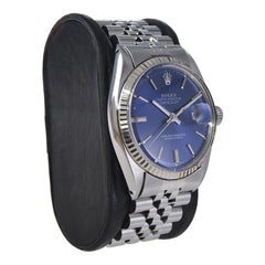 Rolex Edelstahl Datejust mit maßgefertigter Diamant-Lünette aus den frühen 1970er Jahren