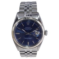 pre owned rolex Rolex Stainless Steel Datejust with Custom Made Diamond Bezel from Early, 1970s