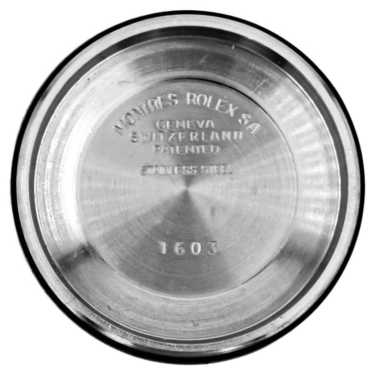 Rolex Datejust in acciaio inossidabile con quadrante verde salvia personalizzato, circa anni '70 in vendita 11