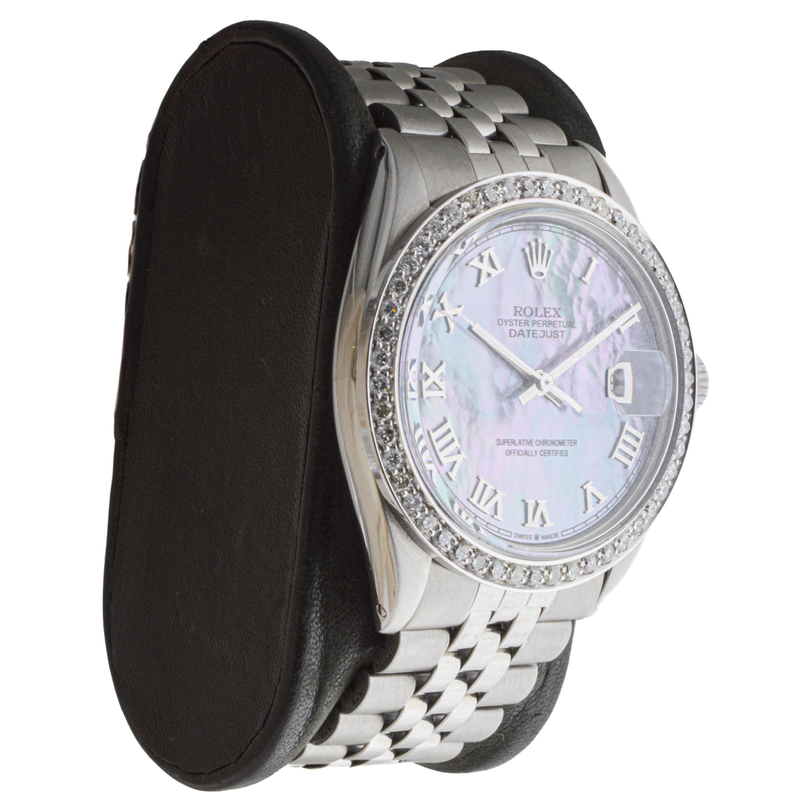 FACTORY / HOUSE: Rolex Watch Company
STYLE / REFERENCE: Oyster Perpetual Datejust / Reference 1603
METAL / MATERIAL: Stainless Steel
CIRCA / YEAR: 1960's
DIMENSIONS / SIZE: Length 43mm X Diameter 36mm
MOVEMENT / CALIBER: Perpetual Winding / 26