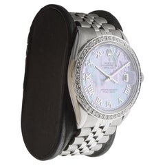 Rolex Stainless Steel Datejust with Custom Mother of Pearl Dial circa, 1960's