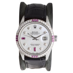 Rolex Edelstahl Datejust mit benutzerdefinierten Perlmutt-Zifferblatt circa, 1970er Jahre