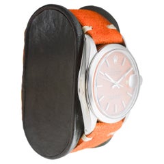 Rolex Stainless Steel Datejust with Custom Orange Dial circa 1960's
