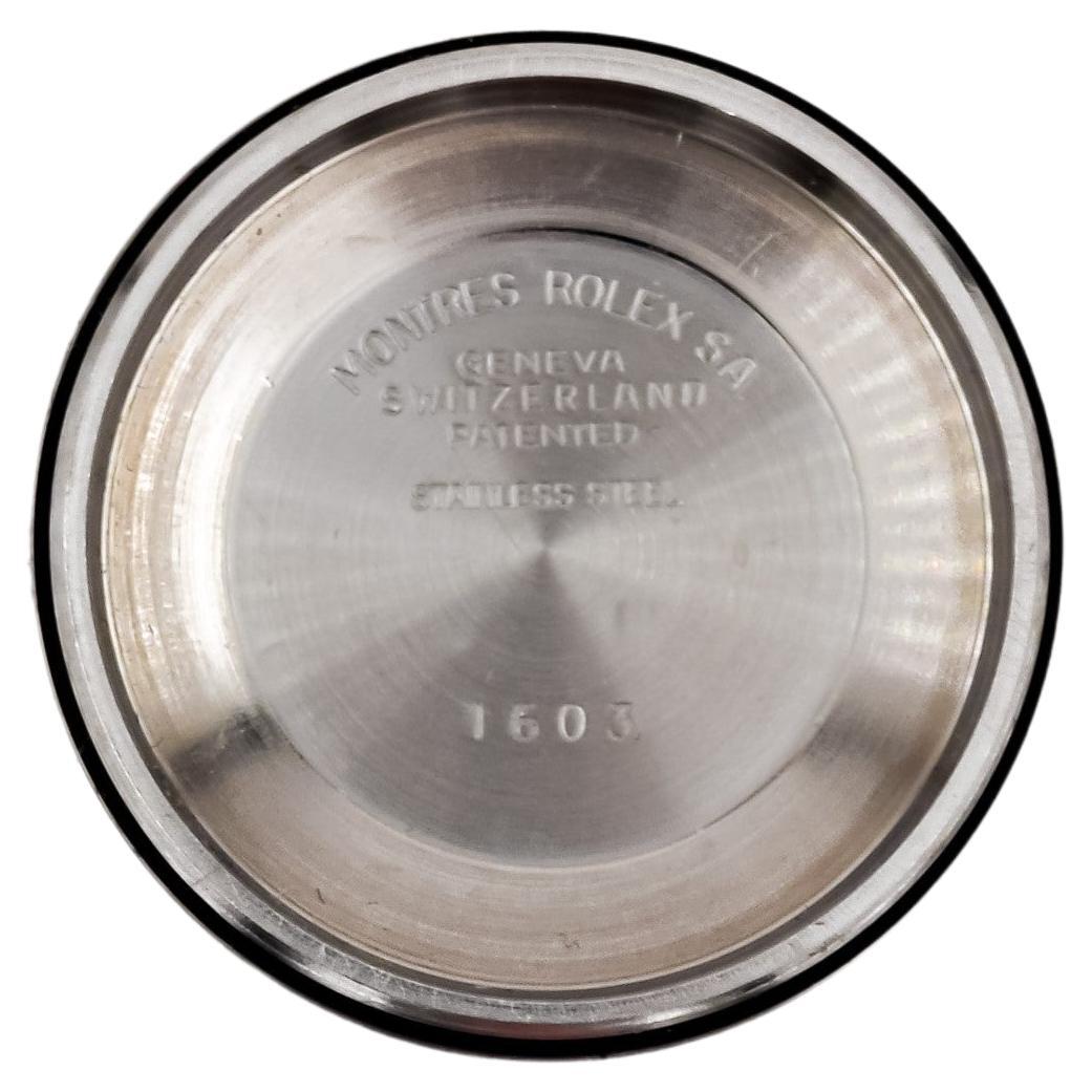 Rolex Stainless Steel Datejust with Custom Pink Dial with Diamond Markers 1970's For Sale 7