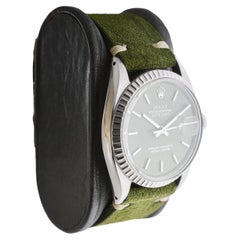 Rolex Stainless Steel Datejust with Custom Sage Green Dial 1960s