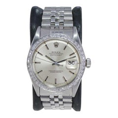 Rolex Stainless Steel Datejust with Diamond Bezel Original Dial and Bracelet