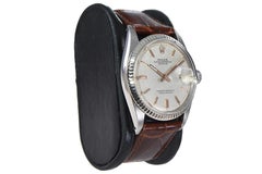 Rolex Stainless Steel Datejust with Original and Rare Linen Dial 1960's