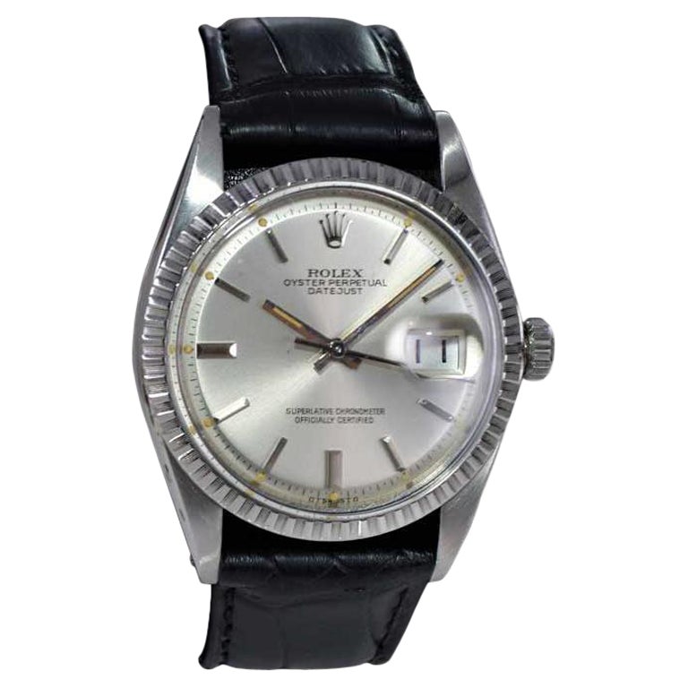 Rolex Datejust de acero inoxidable con esfera original de mediados de los 70