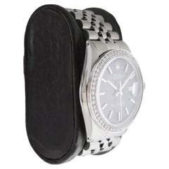 Rolex Stainless Steel Datejust with Rare Black Dial circa, 1960's