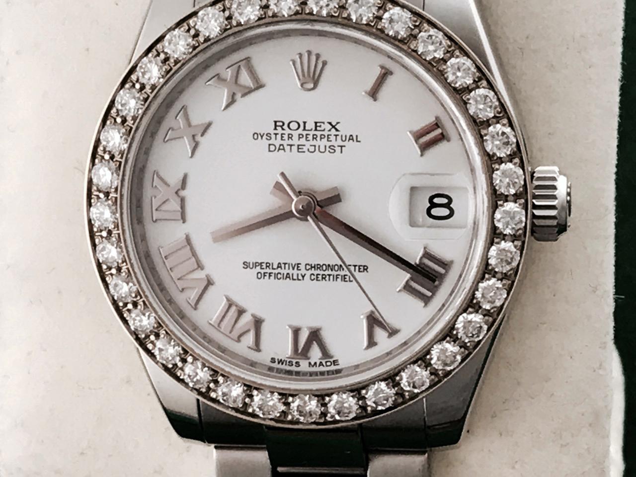 Contemporary Rolex Stainless Steel Diamond Bezel Datejust Automatic Wristwatch Ref 178240