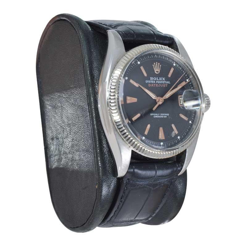 Rolex Stainless Steel Early Datejust de 1953-54 1