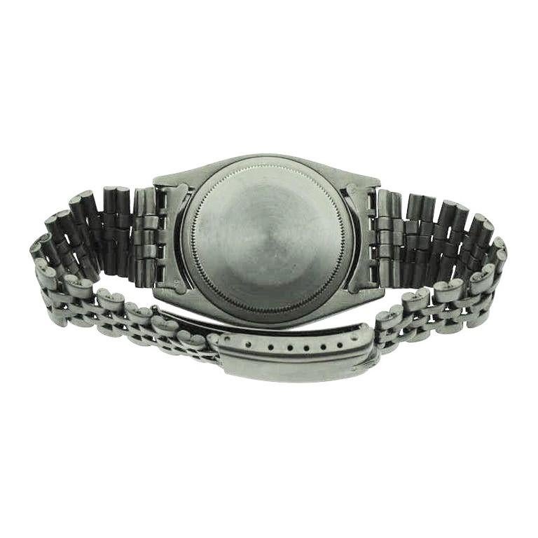 Rolex Stainless Steel Early Datejust with Carbonized Finish from 1959 1