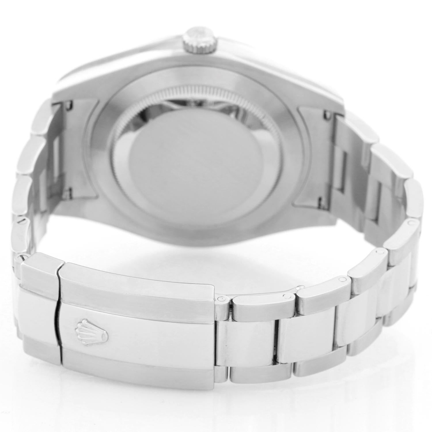 Rolex Stainless Steel Engraved Bezel Datejust II Wristwatch Ref 116300 In Excellent Condition In Dallas, TX