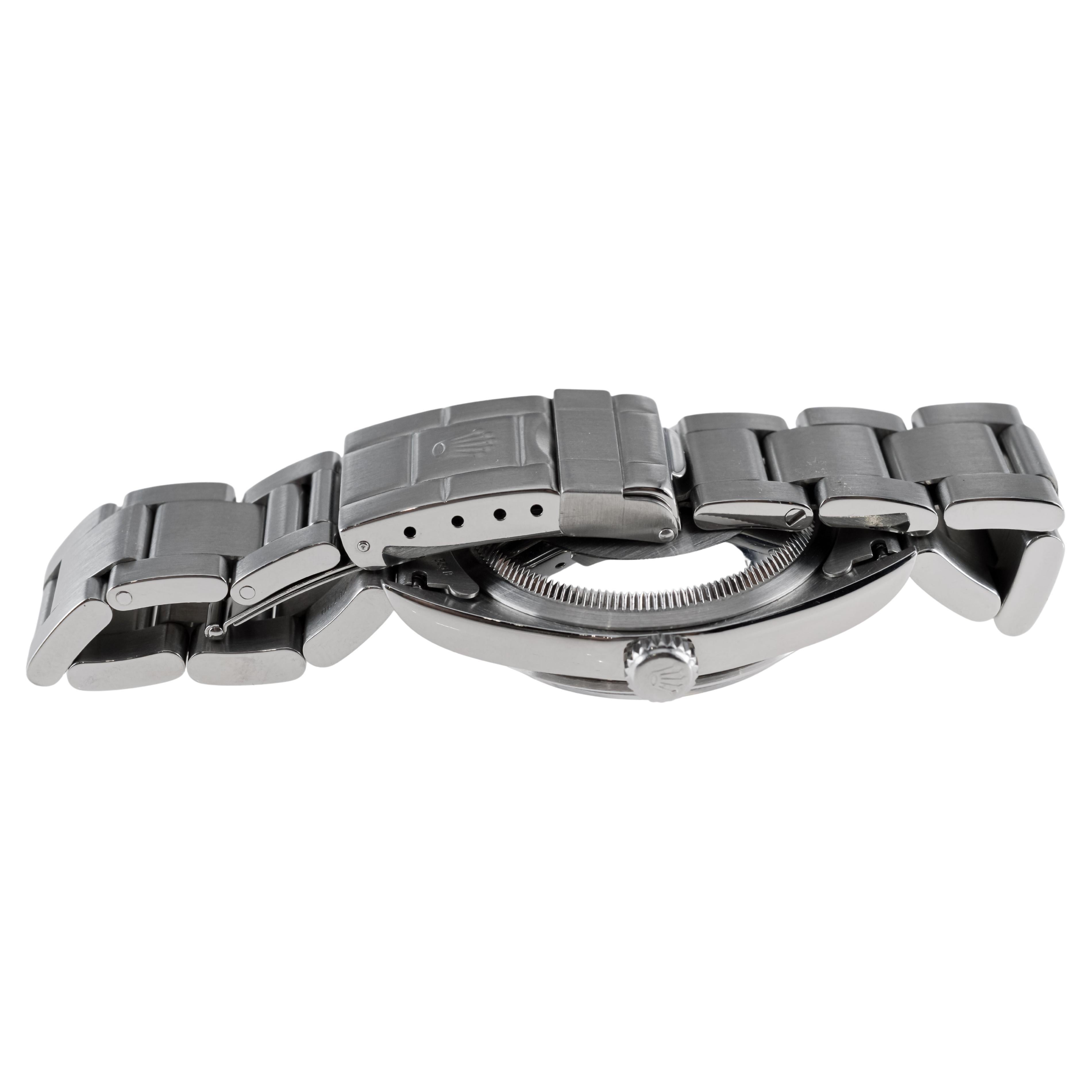 Rolex Stainless Steel Explorer With Box and Papers, circa 1999 For Sale 11