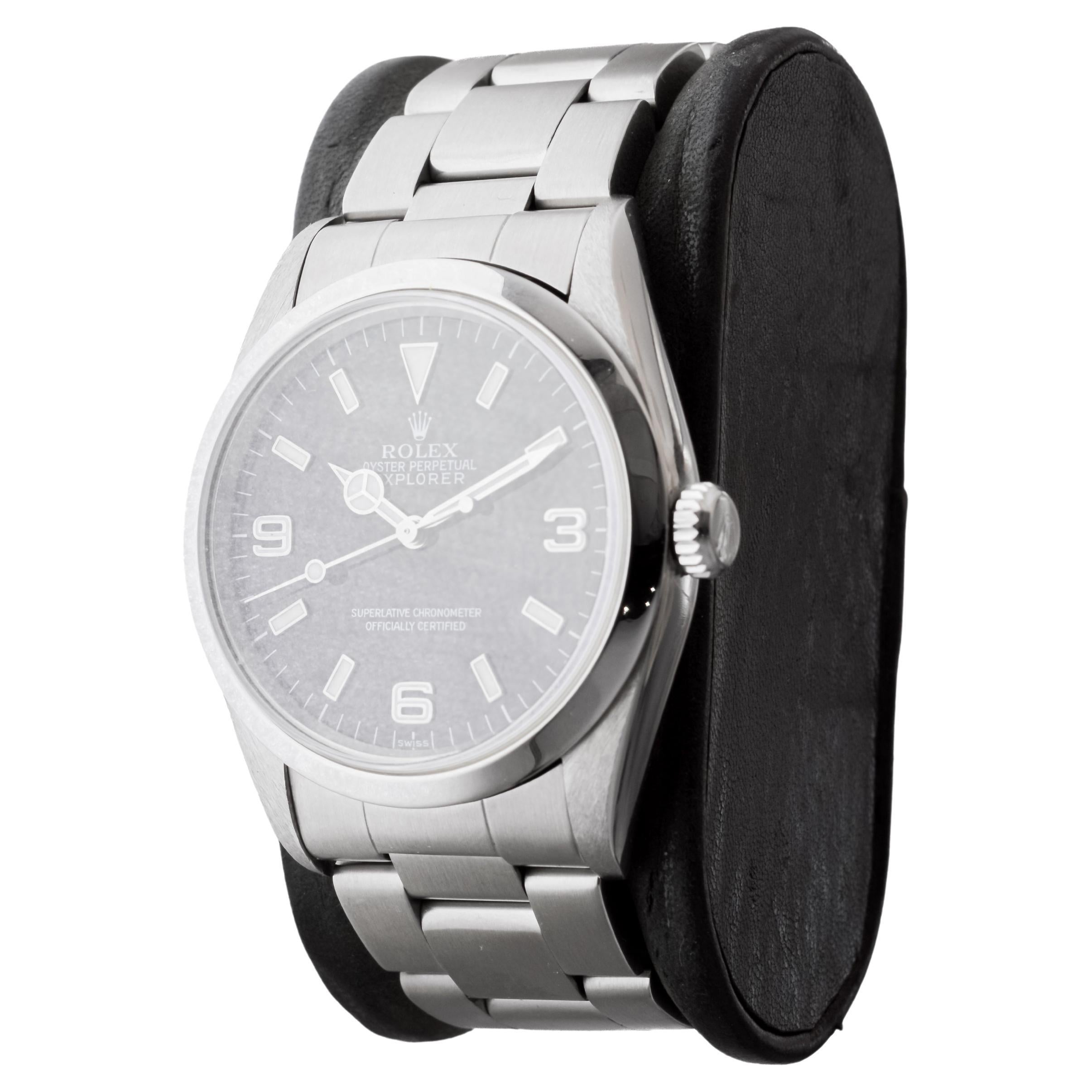 Rolex Stainless Steel Explorer With Box and Papers, circa 1999 For Sale 4