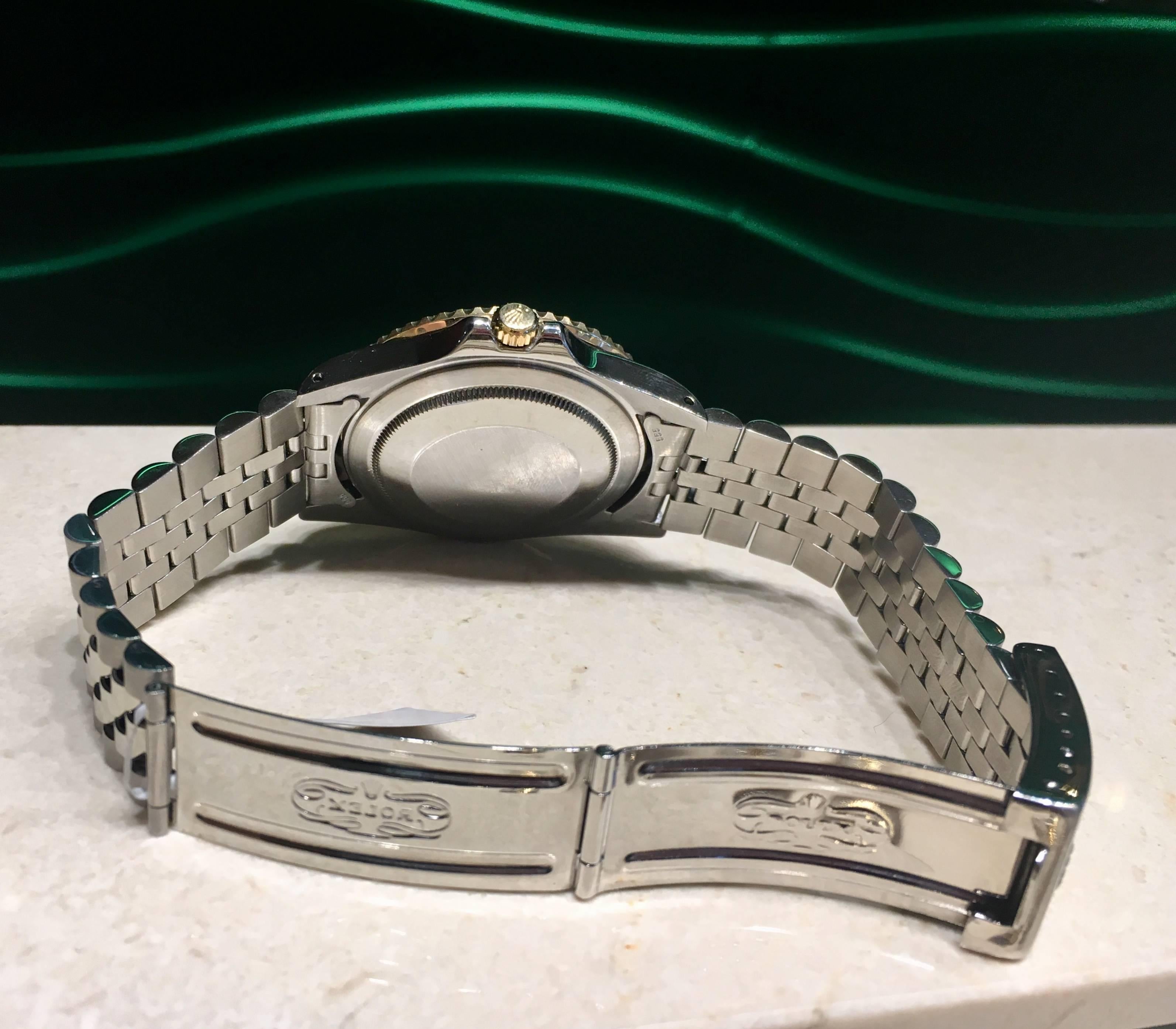 Rolex Stainless Steel GMT Black dial Date Wristwatch Ref 16753, circa 1980 1