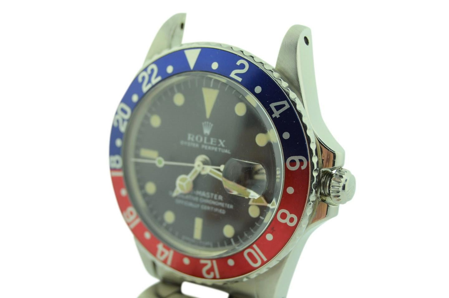 Rolex Stainless Steel GMT Master Pepsi Bezel Watch 7