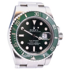 Rolex Stainless Steel Green Hulk Submariner Watch Ref. 116610LV