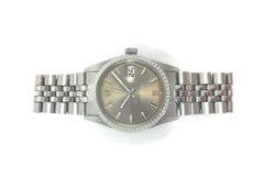 Rolex Stainless Steel Grey Wide Boy Datejust Watch, 1970s