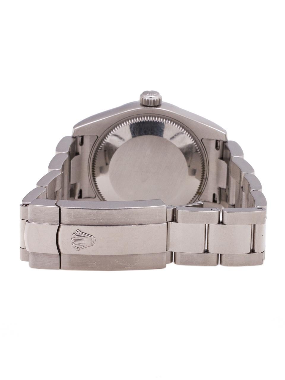 Women's Rolex Stainless Steel Lady Rolex Datejust self winding Wristwatch 178240, c 2015 For Sale