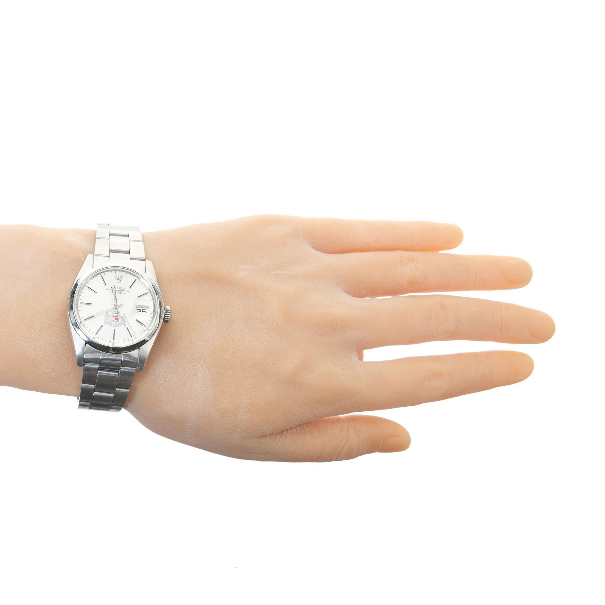 Rolex Stainless Steel Men's Calvert Wristwatch In Good Condition In Stamford, CT