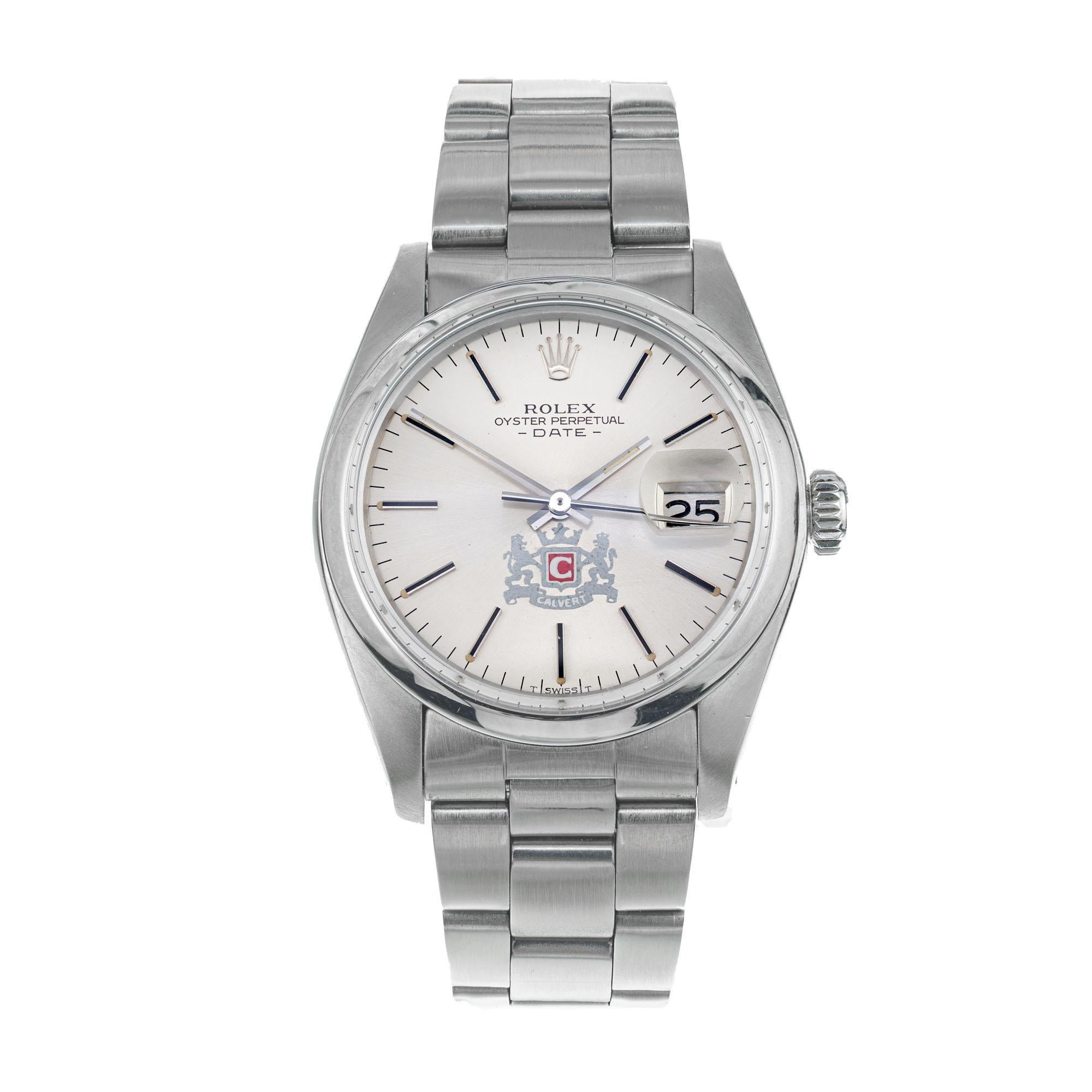 Rolex Stainless Steel Men's Calvert Wristwatch 