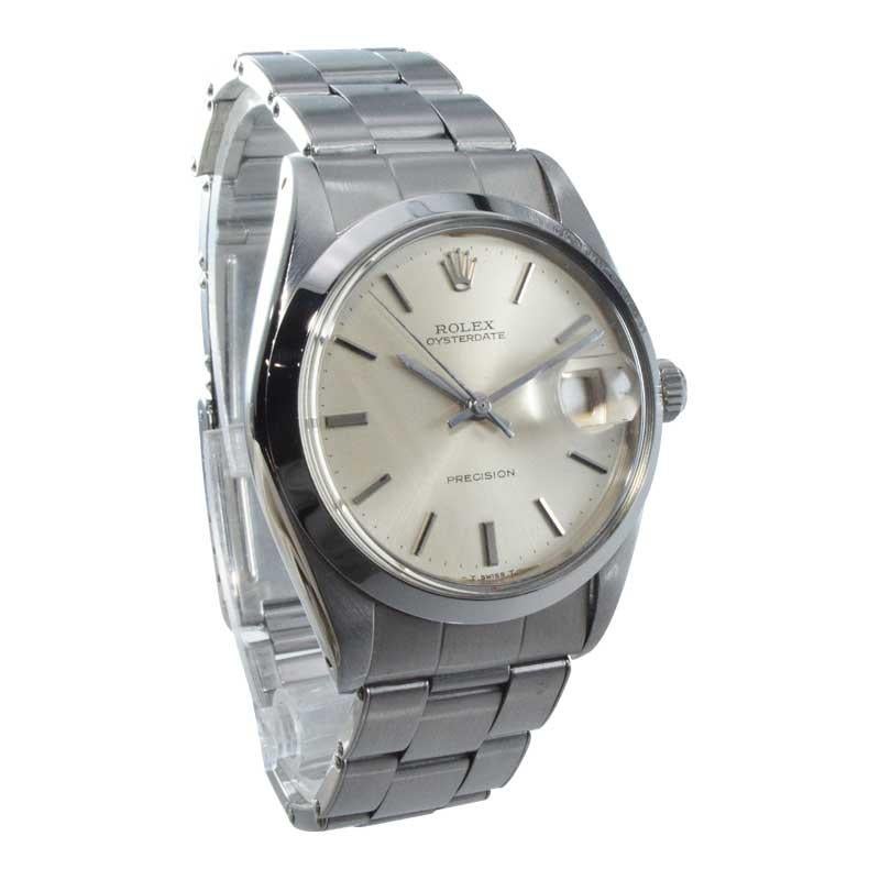 Women's or Men's Rolex Stainless Steel Oyster Date Ref 6694 Manual Wind from 1968