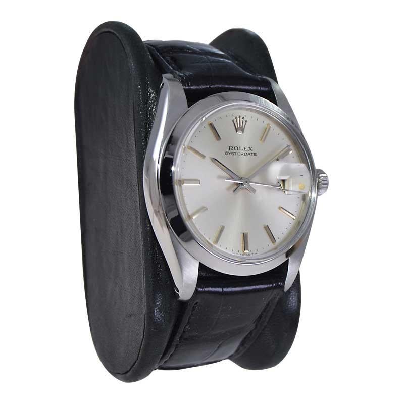 FACTORY / HOUSE: Rolex Watch Company
STYLE / REFERENCE: Oysterdate / Reference 6694
METAL / MATERIAL: Stainless Steel 
CIRCA / YEAR: Late 70's / Early 80's
DIMENSIONS / SIZE: Length 42mm X Diameter 35mm
MOVEMENT / CALIBER: Manual Winding / 17 Jewels