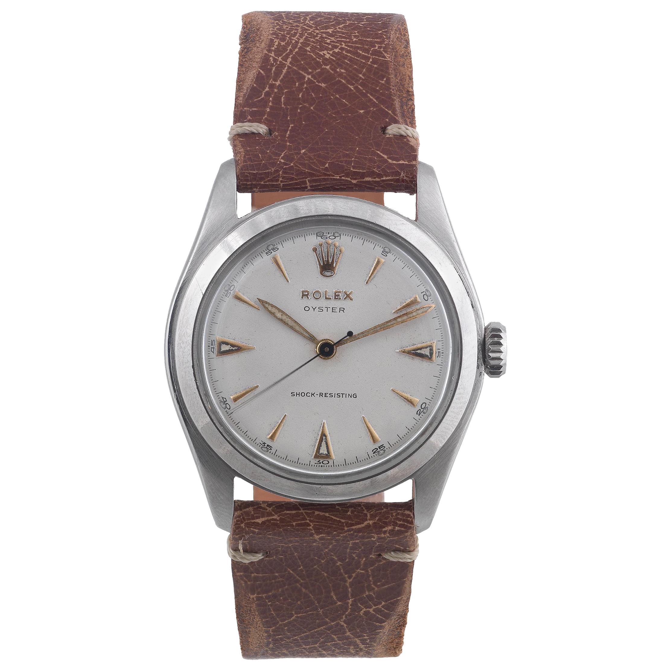 Rolex Stainless Steel Oyster manual wind Wristwatch Ref 6082, circa 1952 at  1stDibs | rolex 6082, rolex oyster 6082