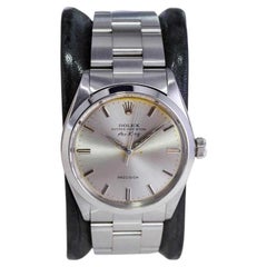 Rolex Stainless Steel Oyster Perpetual Air King with Original Silver Dial 1960's