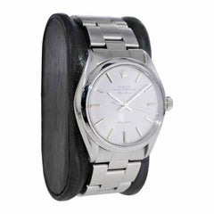 Rolex Stainless Steel Oyster Perpetual Air King with Original Silver Dial 1980's