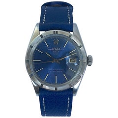 Rolex Stainless Steel Oyster Perpetual Blue Dial Automatic Wristwatch, 1970s