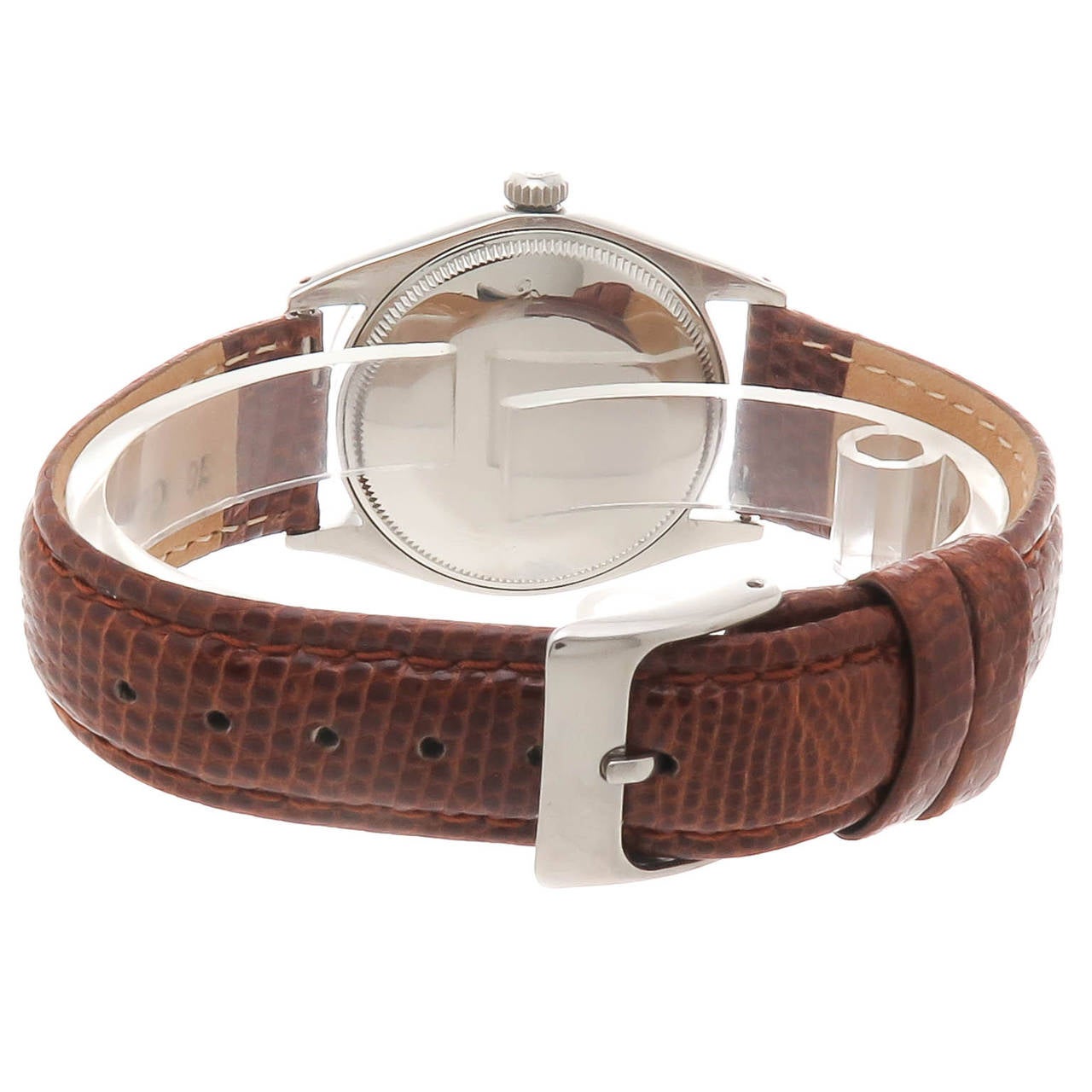 Montre-bracelet Rolex Oyster Perpetual Chronometer en acier inoxydable, réf. 5552 Excellent état - En vente à Chicago, IL