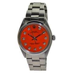 Rolex Stainless Steel Oyster Perpetual Custom Dial Perpetual Watch, circa 1970s