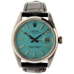 Rolex Stainless Steel Oyster Perpetual Date Custom Dial, circa 1970s