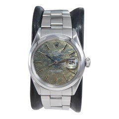 Rolex Edelstahl Oyster Perpetual Date Ref. 1500 Original Zifferblatt, von 1970