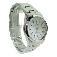 Rolex Stainless Steel Oyster Perpetual Date with Rare White Dial, circa 1980's