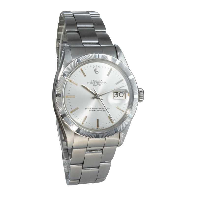 Rolex Stainless Steel Oyster Perpetual Date Ref 1501, Early 1970's In Excellent Condition In Long Beach, CA