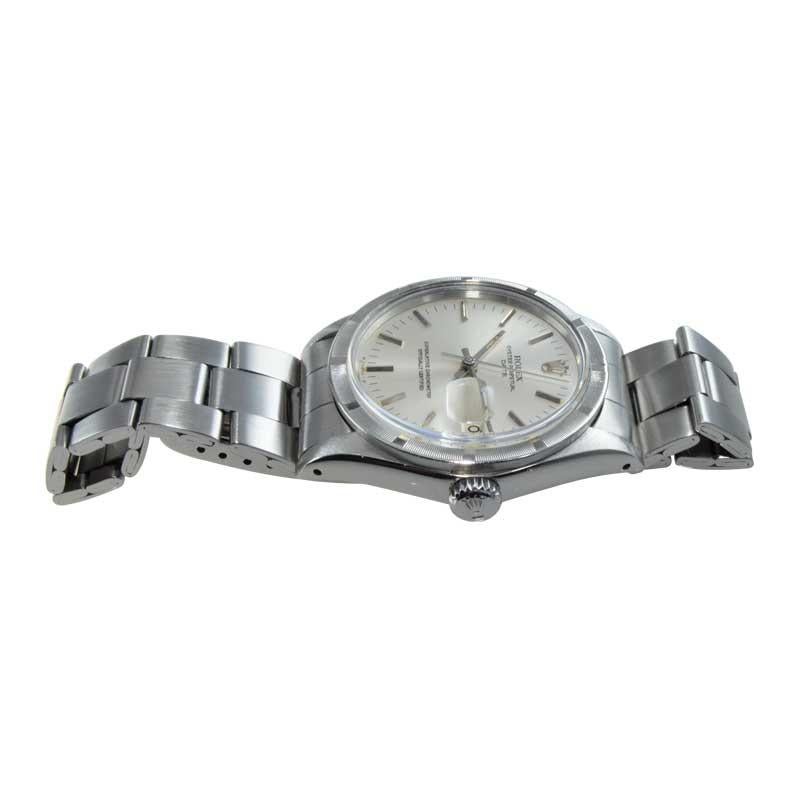 Women's or Men's Rolex Stainless Steel Oyster Perpetual Date Ref 1501, Early 1970's