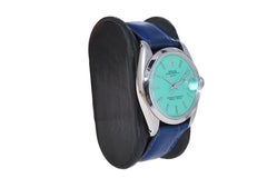 Rolex Stainless Steel Oyster Perpetual Date with Custom Blue Dial 1970's