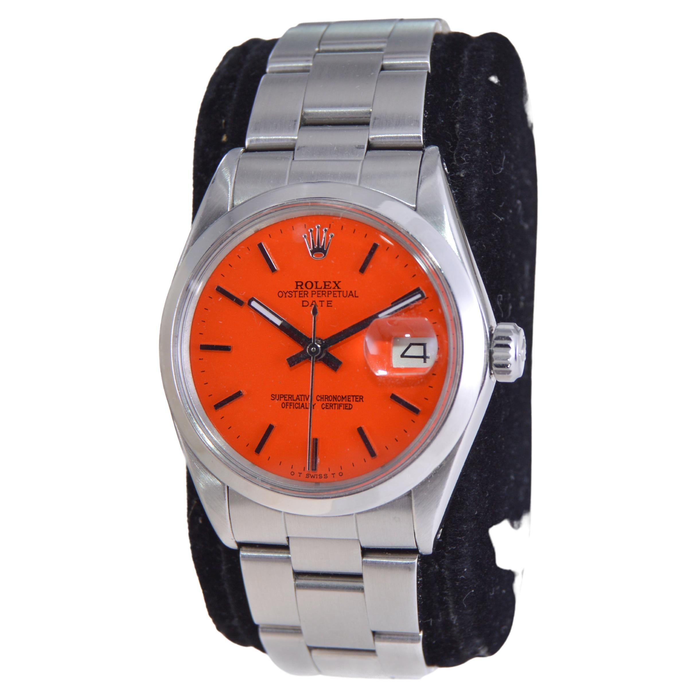 rolex with orange face