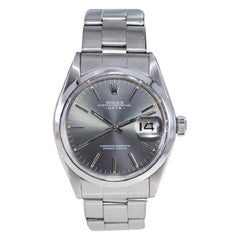 Rolex Oyster Perpetual Date de acero inoxidable con brazalete original y esfera rara